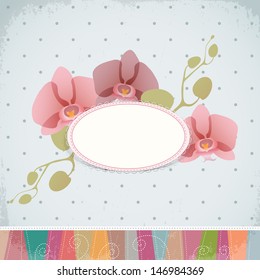 Card design with flowers.