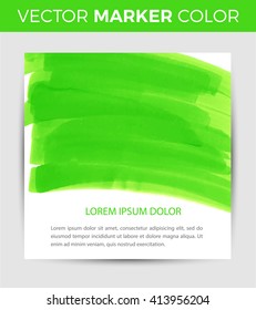 Card design with hand-drawn marker vector markers background. Vector design template for card, letter, banner, menu.