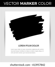Card design with hand-drawn marker vector markers background. Vector design template for card, letter, banner, menu.
