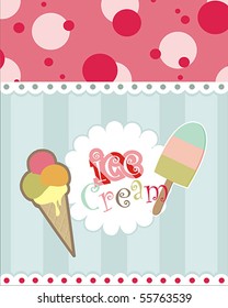 Card Design With Ice Cream