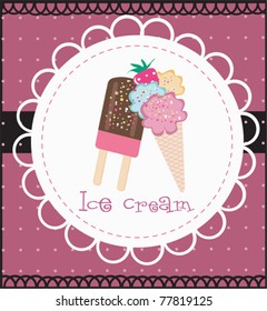  Card Design With Ice Cream
