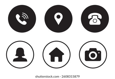 Card design icon vector. Contact icons set. Business card symbol. Phone icon. Web. Vector illustration eps 10