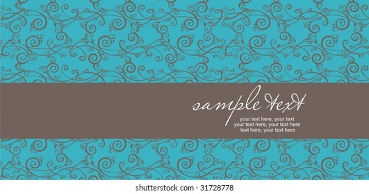 diseño de tarjeta con ornamento y texto