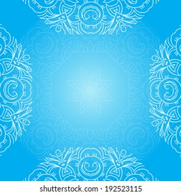Card design. Ornamental background. Vector art