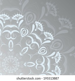 Card design. Ornamental pattern. Tender background. Vector