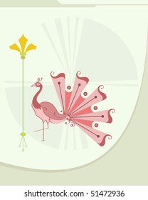 Card Design Peacock Artistic
