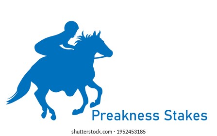 Card Design for Preakness Stakes.  American thoroughbred horse race held on the third Saturday in May