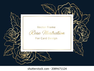 Kartendesign mit Rose Illustration