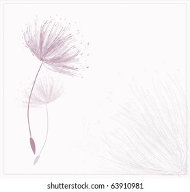  card design with stylized flower