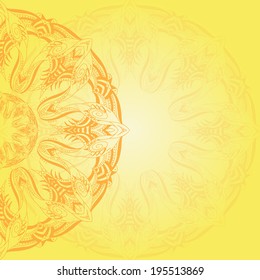 Card design. Sunny background. Vector art