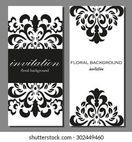 Card design template. Can be used for invitation, menu, ottoman, card design, for pillow design, banners, signs and others.