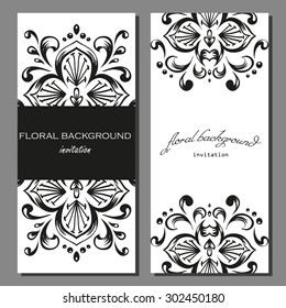 Card design template. Can be used for invitation, menu, ottoman, card design, for pillow design, banners, signs and others.