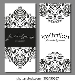 Card design template. Can be used for invitation, menu, ottoman, card design, for pillow design, banners, signs and others.
