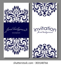 Card design template. Can be used for invitation, menu, ottoman, card design, for pillow design, banners, signs and others.