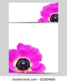 Card design template flower layouts
