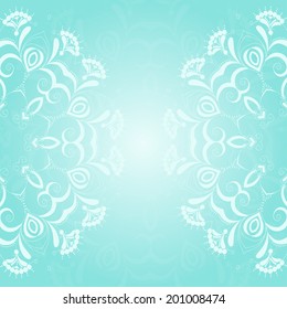 Card design. Tender lace background. Vector art