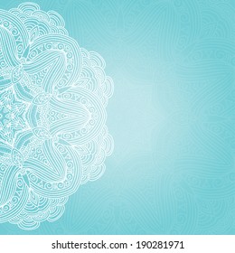 Card design. Tender ornamental background. Vector art