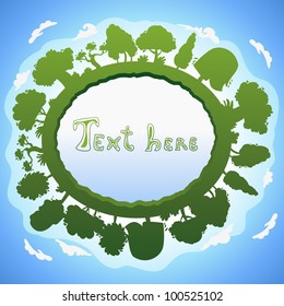 card design with trees