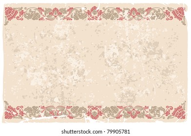 Card design with vintage background