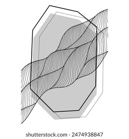 Card design with waves. Background with sea, river or water texture.