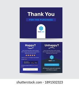 Card design for your business,  thank you card design vector file.