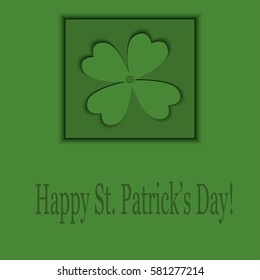Card designed for st.patrick's day in green colors