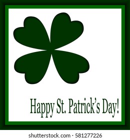 Card designed for st.patrick's day in green colors