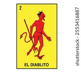 
CARD THE DEVIL FROM THE MEXICAN GAME LA LOTERIA