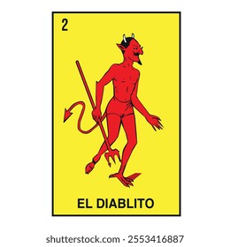 
CARD THE DEVIL FROM THE MEXICAN GAME LA LOTERIA