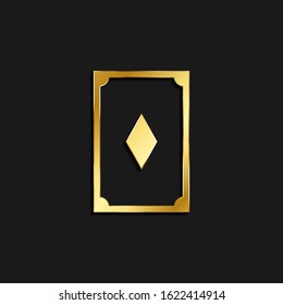 Card, diamond gold icon. Vector illustration of golden icon