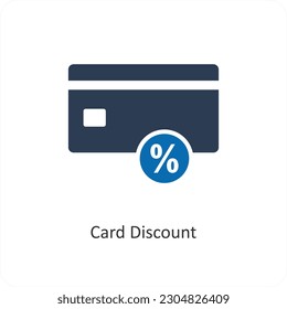 Card Discount and sale icon concept