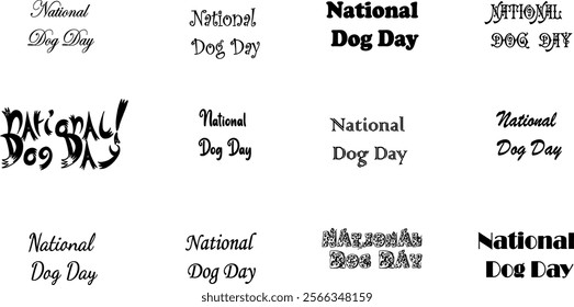 card, dog, celebration, cartoon, vector, national, happy, greeting, adorable, background, puppy, banner, pet, event, domestic, cute, love, party, illustration, august, 26, leaflet, festivity,