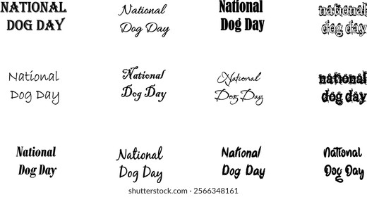 card, dog, celebration, cartoon, vector, national, happy, greeting, adorable, background, puppy, banner, pet, event, domestic, cute, love, party, illustration, august, 26, leaflet, festivity,