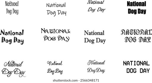 card, dog, celebration, cartoon, vector, national, happy, greeting, adorable, background, puppy, banner, pet, event, domestic, cute, love, party, illustration, august, 26, leaflet, festivity,