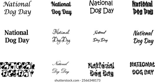 card, dog, celebration, cartoon, vector, national, happy, greeting, adorable, background, puppy, banner, pet, event, domestic, cute, love, party, illustration, august, 26, leaflet, festivity,