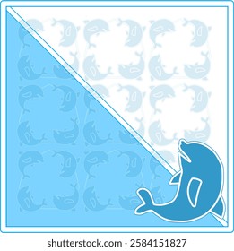 card dolphin design_notepad dolphin pattern 2 colors