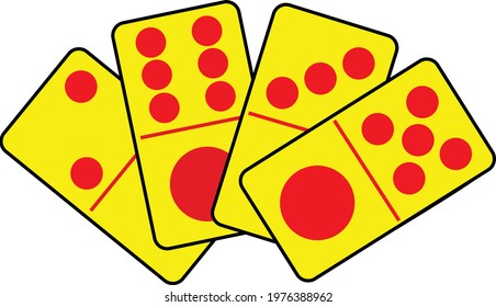 Card Dominoes Casino Vector Illustration