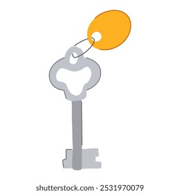 card door key hotel cartoon. security lock, checkin checkout, reception concierge card door key hotel sign. isolated symbol vector illustration