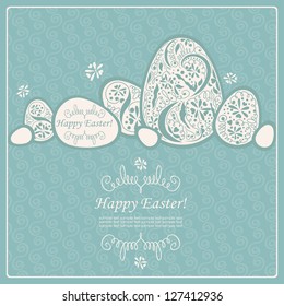 Card with Easter eggs