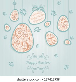 Card with Easter eggs