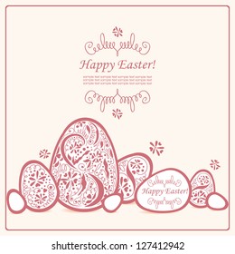 Card with Easter eggs