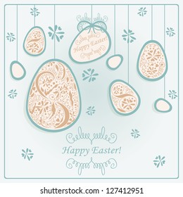 Card with Easter eggs