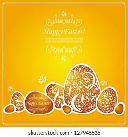 Card with Easter eggs