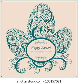 Card with Easter eggs