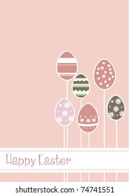 card with easter eggs