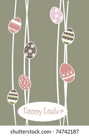 card with easter eggs