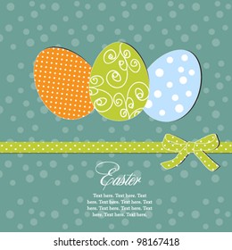 Card with easter eggs