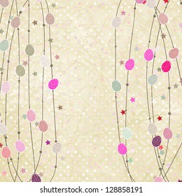 Card with easter eggs. And also includes EPS 8 vector