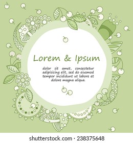 Card for eco issues with a place under an inscription