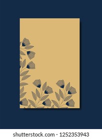 card with elegant floral decoration